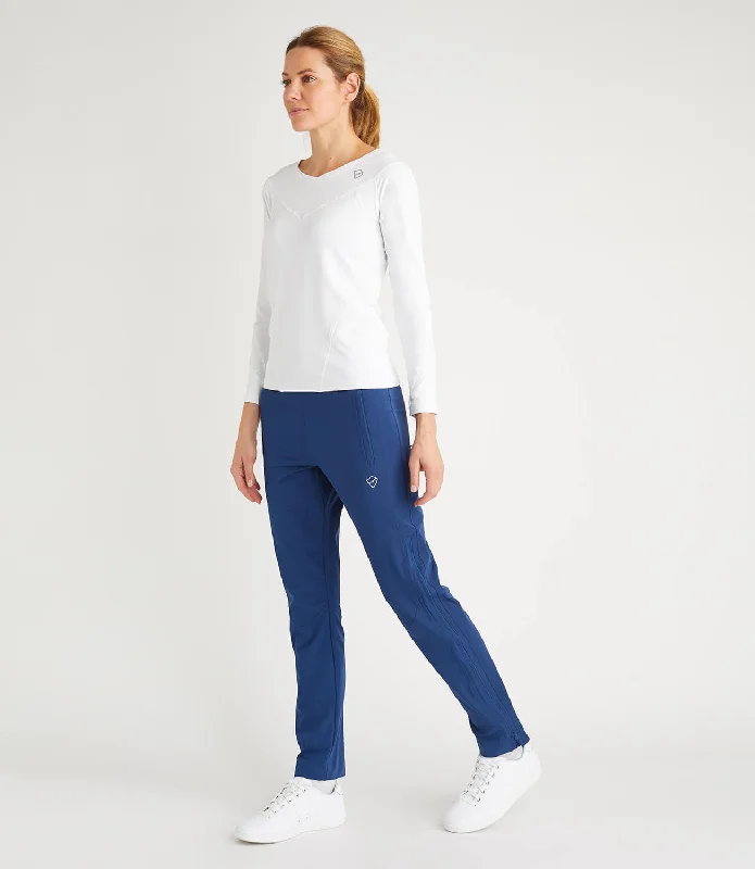 Chloe Tapered Pant - Blue Soft Wool Pants