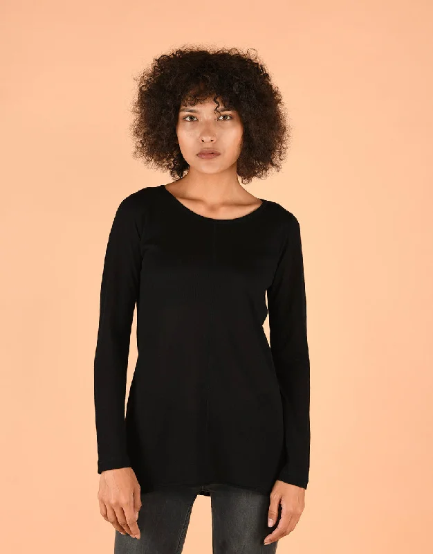 Ultrafine Fitted Sweater in Black Neon Metallic Matte