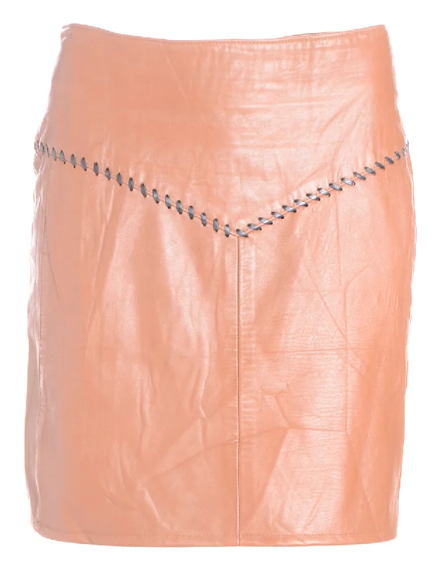 Reworked Roxy Mini Leather Skirt velvet skirt luxurious
