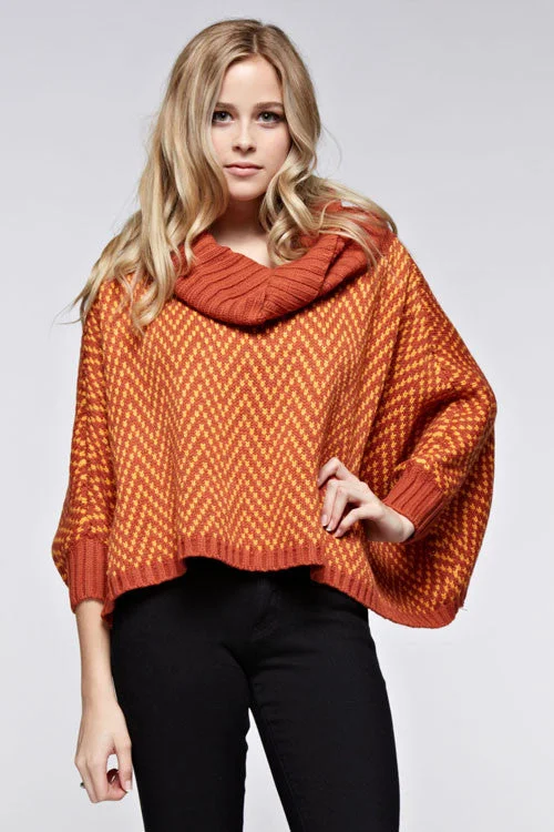 Ladies Sweater Poncho Chenille Brocade Lace