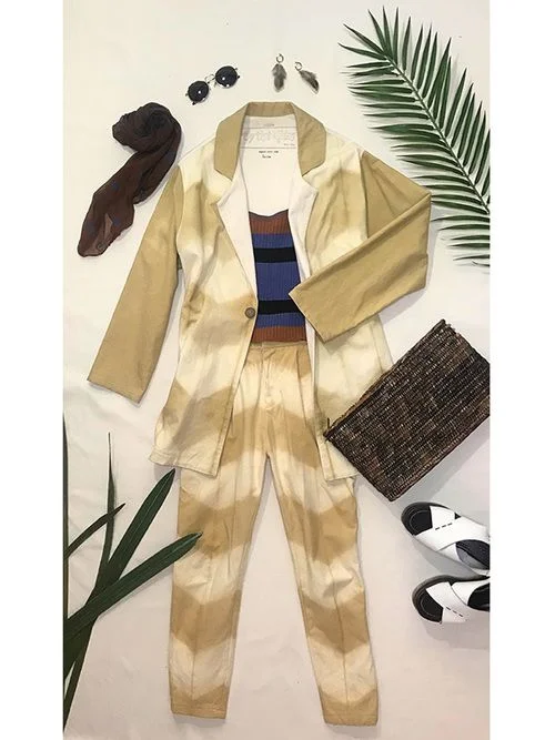 Natural Dye Zigzag Tie Dye Jacket + Pants Oversized Jacket Tailored Jacket Straight Jacket Natural Dye Zigzag Tie Dye Jacket + Pants Oversized Jacket Tailored Jacket Straight Jacket