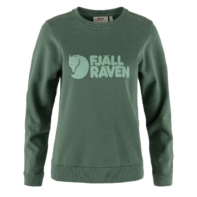 Fjallraven Womens Logo Sweater Deep Patina / Misty Green Boxy Sweater Fitted Sweater A-Line Fjallraven Womens Logo Sweater Deep Patina / Misty Green Boxy Sweater Fitted Sweater A-Line