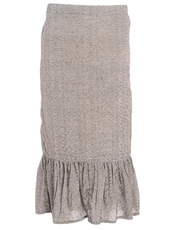 Reworked Gathered Hem Hippie Skirt wool skirt warm