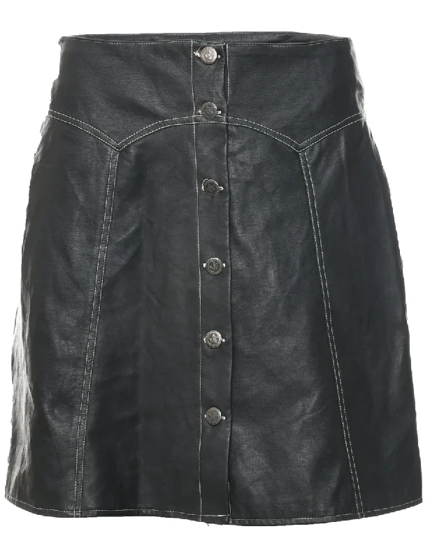 Polyurethane A-line Skirt - M denim skirt classic