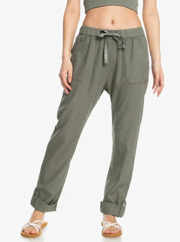 On The Seashore Cargo Pants - Agave Green Casual Track Pants