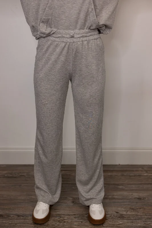 Winter Darling Grey Scuba Pants Comfy Athletic Pants