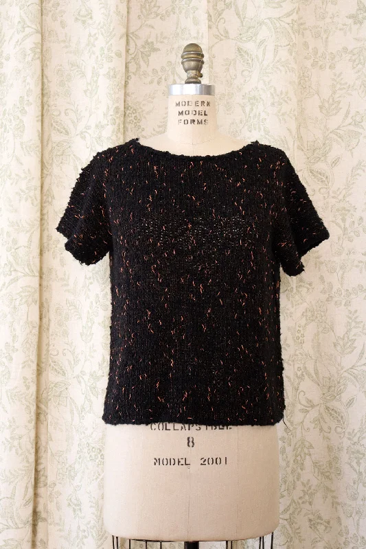 Speckled Sweater Tee M/L Chenille Fabric Brocade Fabric Lace Fabric