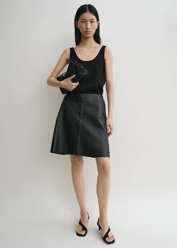 Leather skirt black leather skirt modern