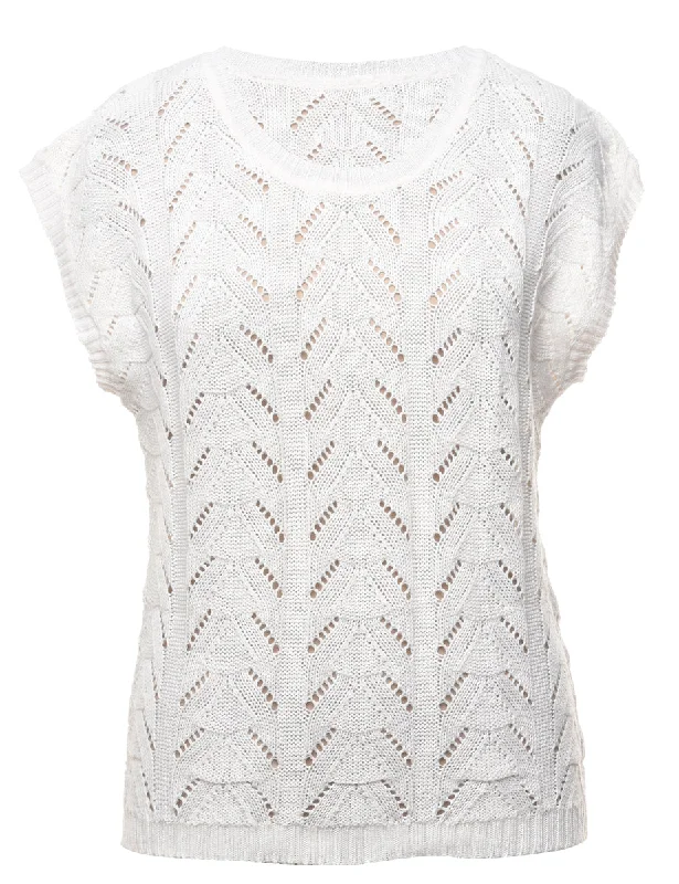 Light Weight Sweater Vest - L Plaid Sweater Polka Dot Checkered