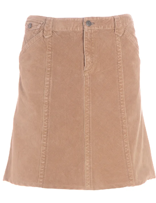 Reworked Shortened Corduroy Skirt leather skirt bold
