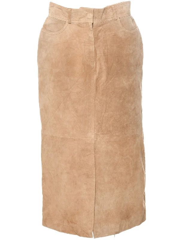 Pencil Shape Maxi Skirt - M flowy skirt hem