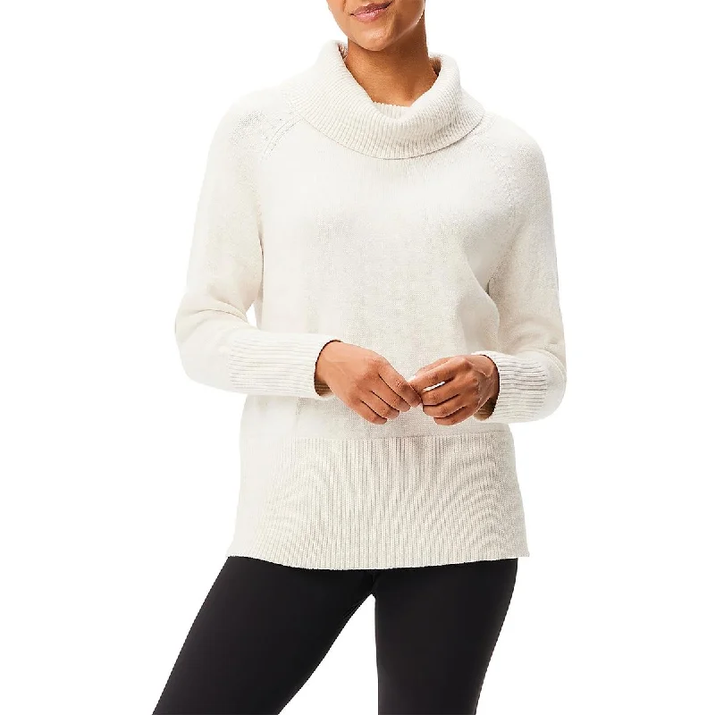 Nic + Zoe Womens Knit Cotton Stretch Turtleneck Sweater Sequined Glittery Shiny