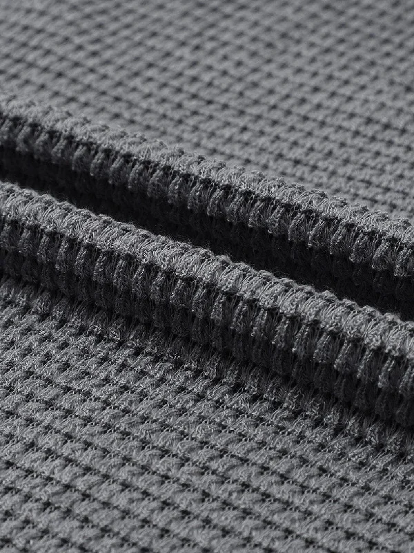 Heavy Waffle Knit Sweater Stretchy Elastic Breathable