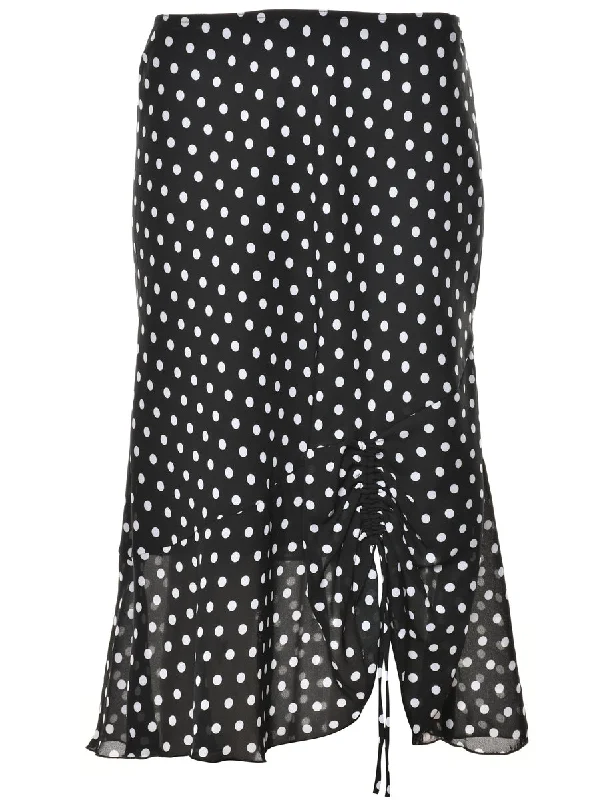 Polka Dots Skirt - L velvet skirt plush