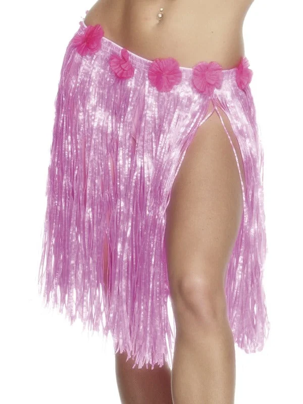 Hawaiian Pink Hula Skirt Tropical Dance Wear velvet skirt plush