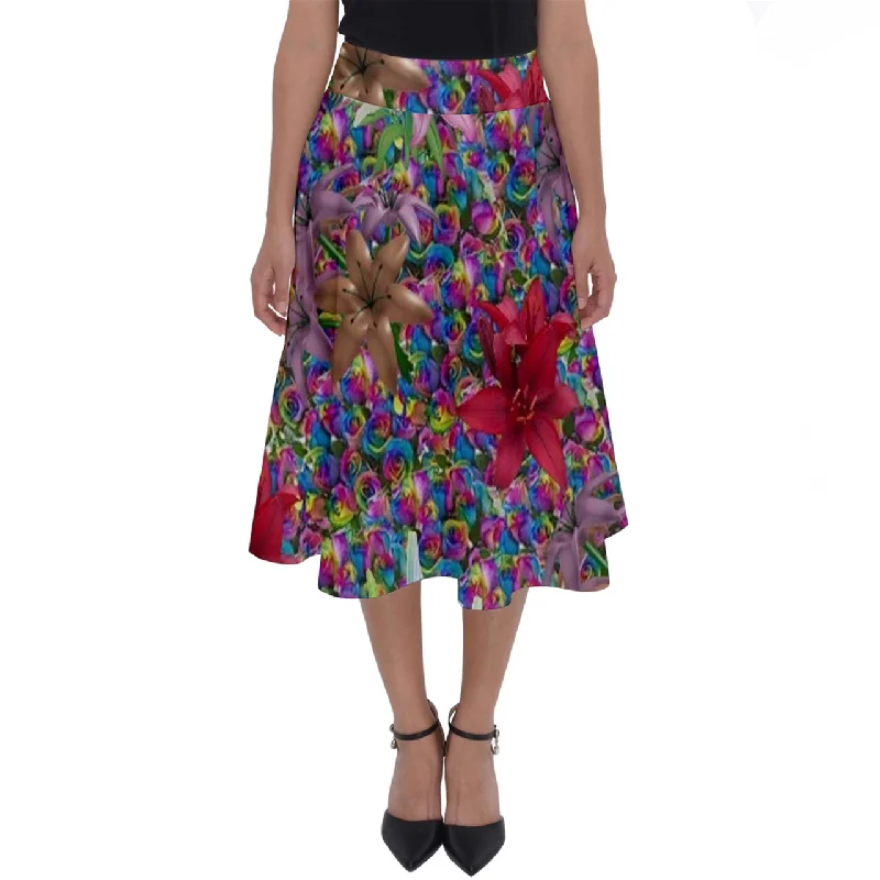 Psyrose 2 Perfect Length Midi Skirt asymmetrical skirt cut