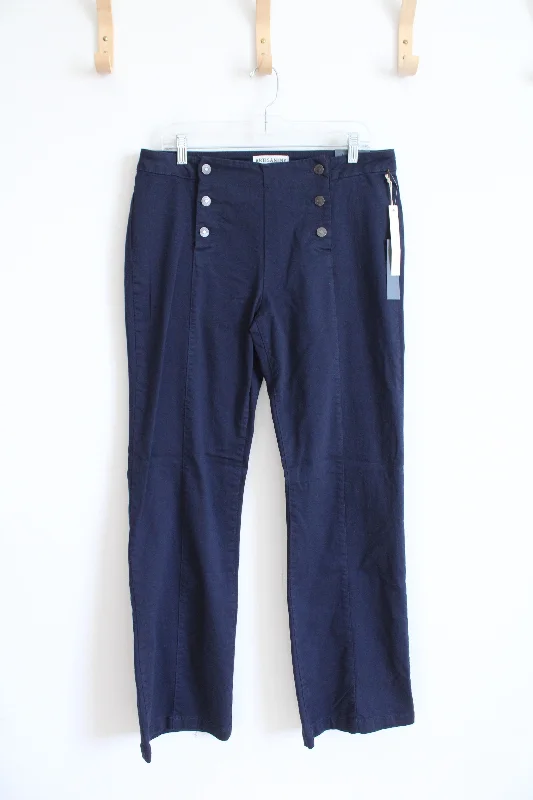 NEW Artisan NY Double Button Navy Pants | 12 Soft Wool Pants