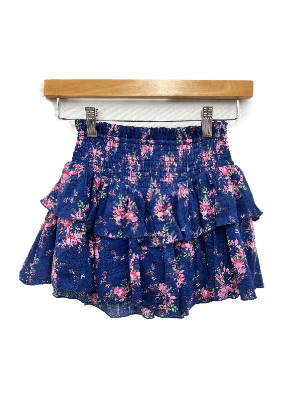 KatieJ Junior - Brooke Skirt EVENING BLUE BOUQUET seamless skirt comfort