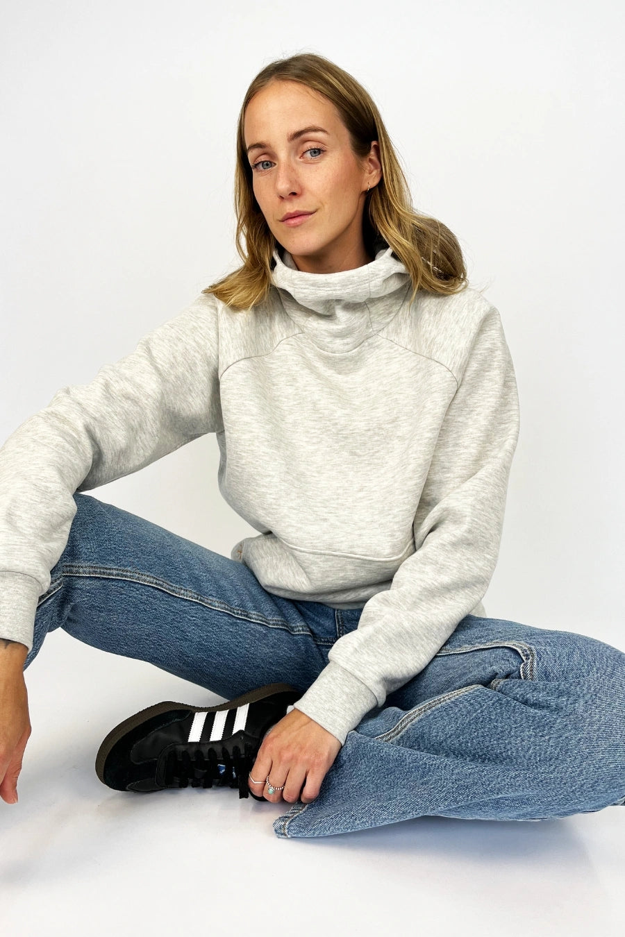 FOSFO Women's recycled kangaroo sweater - AK60008 Thin Thick Dense