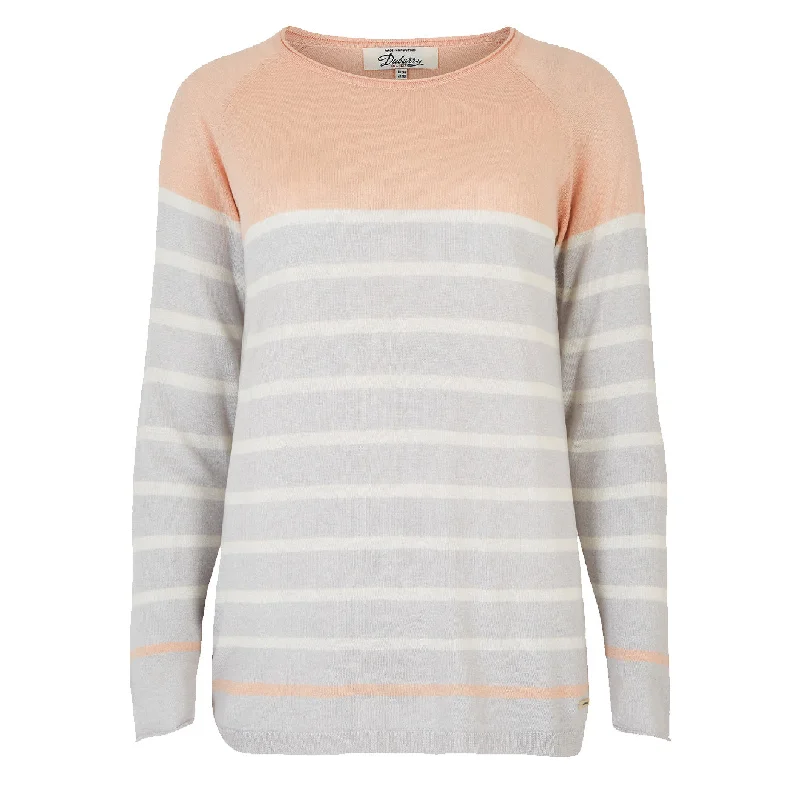 Dubarry Womens Glenties Sweater Platinum Zippered Buttoned Snapped
