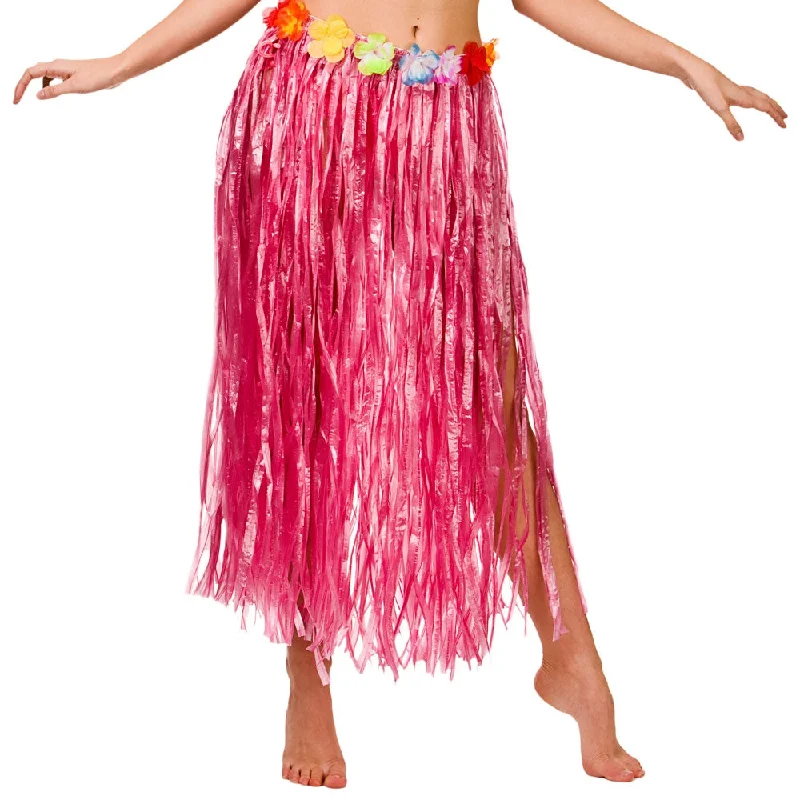 Ladies' Pink Hula Skirt Hawaiian Accessory low waist skirt