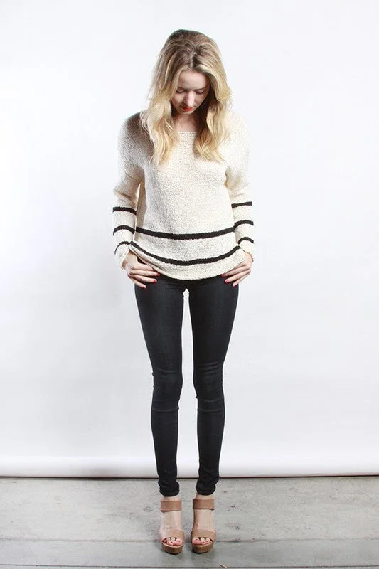 Stripe Ella Sweater Terry Terry Cloth Terry Knit