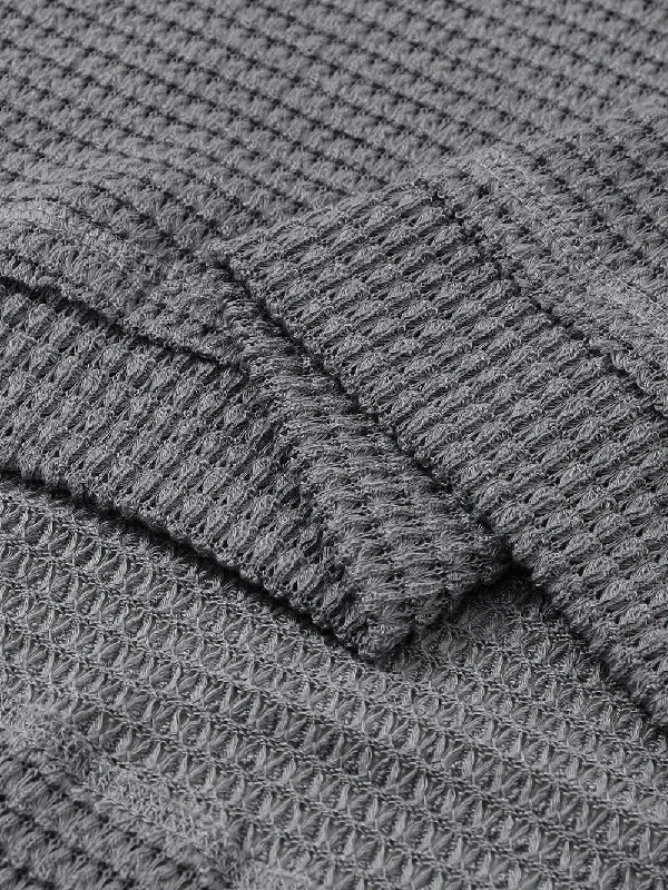Lightweight Waffle Knit Sweater Spandex Rayon Corduroy
