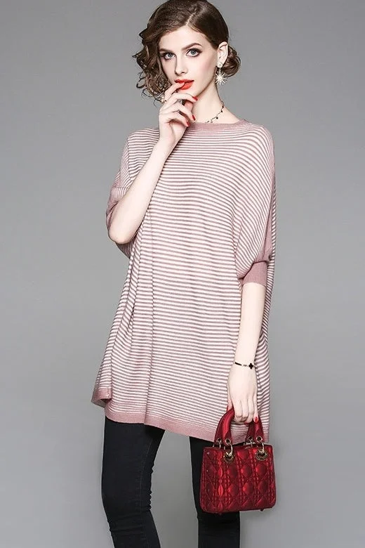 Striped Dolman Sleeve Wool Sweater Lace Blend Ribbed Blend Corduroy Blend
