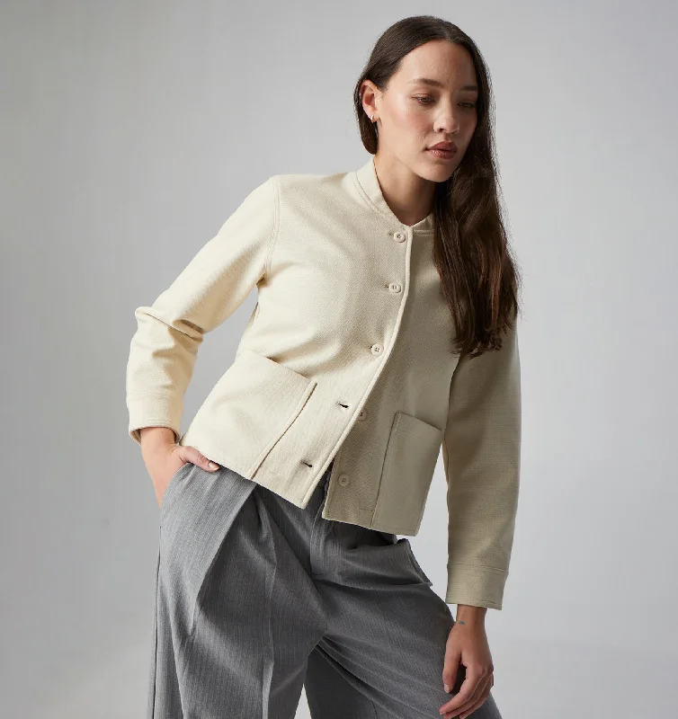 Carr Jacket - Off White Front Pockets Side Pockets Patch Pockets