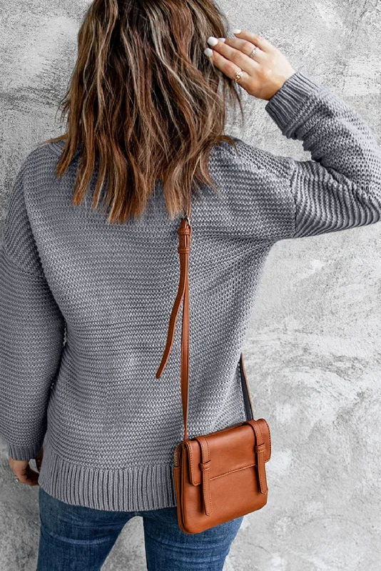 Slouchy Waffle Knit Sweater Machine Wash Dry Clean Hand Wash