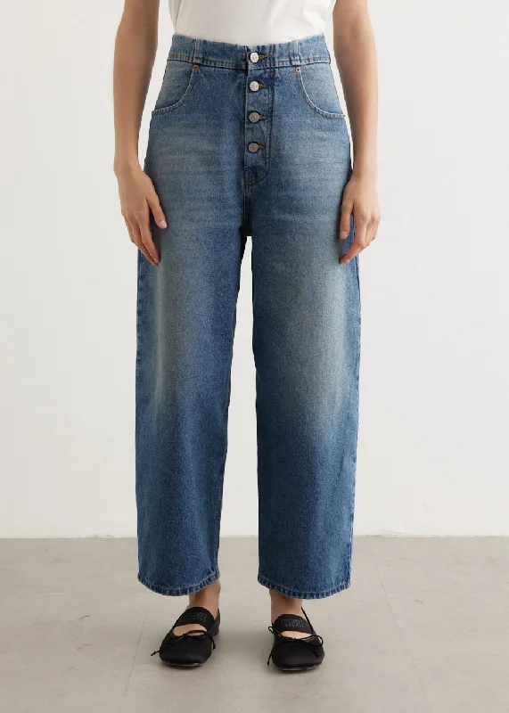5 Pocket Pants Elegant Silk Pants