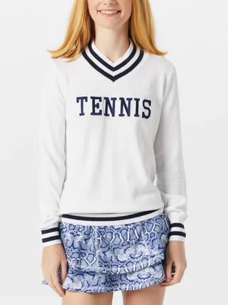 Women's Bubble Hatton "Tennis" Sweater Transparent Opaque Sheer