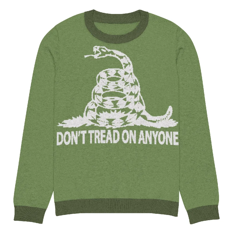 Don't Tread on Anyone Knitted crew neck ugly Christmas sweater Chenille Fabric Brocade Fabric Lace Fabric Don't Tread on Anyone Knitted crew neck ugly Christmas sweater Chenille Fabric Brocade Fabric Lace Fabric