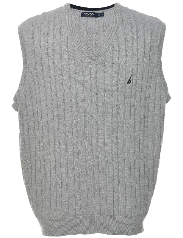 Nautica Sweater Vest - XL Fitted Loose Oversized