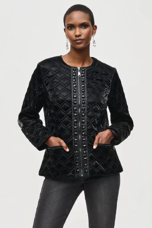 Joseph Ribkoff Black Quilted Zip Front Puffer Coat Jacket 243920 Trench Coat Raincoat Waterproof Jacket Joseph Ribkoff Black Quilted Zip Front Puffer Coat Jacket 243920 Trench Coat Raincoat Waterproof Jacket