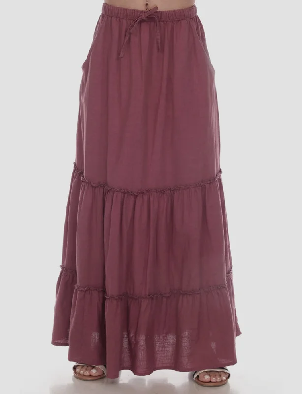 Tiered Maxi Skirt leather skirt bold