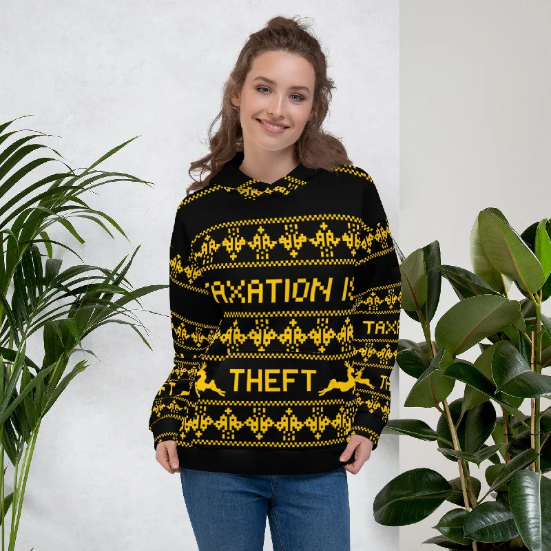 Taxation is Theft Ugly Christmas Sweater Unisex Hoodie Stylish Fashionable Trendy