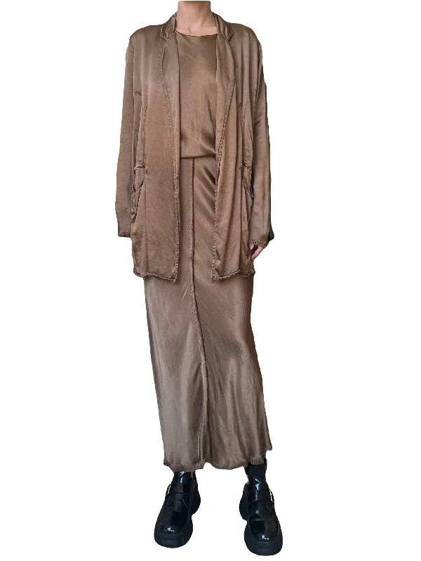 Park Jacket in Satin 5-177 M Faux Fur Jacket Real Fur Jacket Shearling Jacket