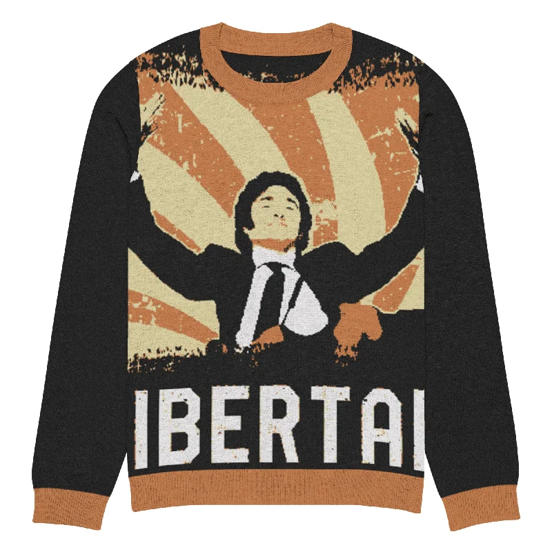 Libertad Javier Milei Knitted Ugly Christmas Sweater Lace Blend Ribbed Blend Corduroy Blend Libertad Javier Milei Knitted Ugly Christmas Sweater Lace Blend Ribbed Blend Corduroy Blend
