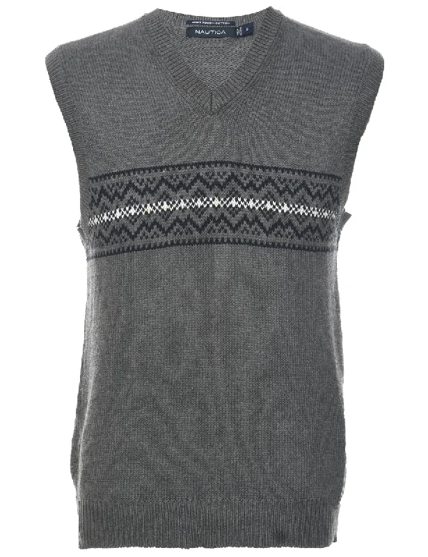 Nautica Sweater Vest - S Toggled Drawstring Belted