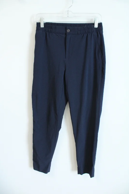 Banana Republic Airstretch Navy Blue Pants | XS Trendy Printed Leggings