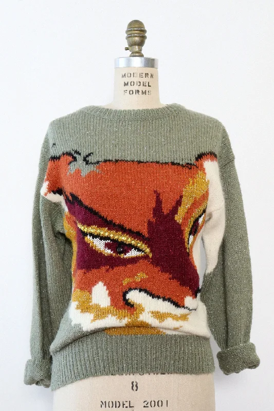 Foxy Sequin Sweater S/M Rayon Fabric Velvet Fabric Corduroy Fabric