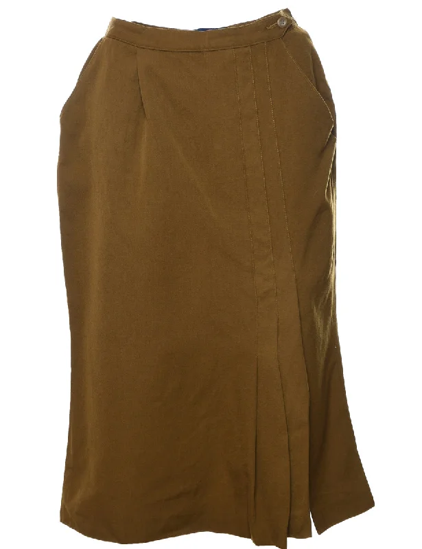Olive Green Skirt - S vintage skirt charm