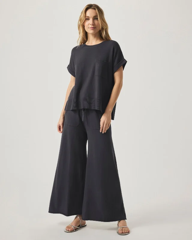 Veronica Crop Wide Leg Pant Slim Fit Casual Pants