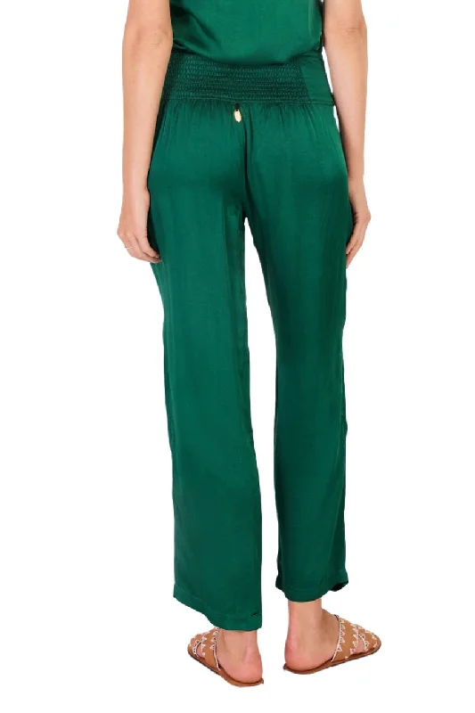 Marigold Pant Green Elegant Silk Pants