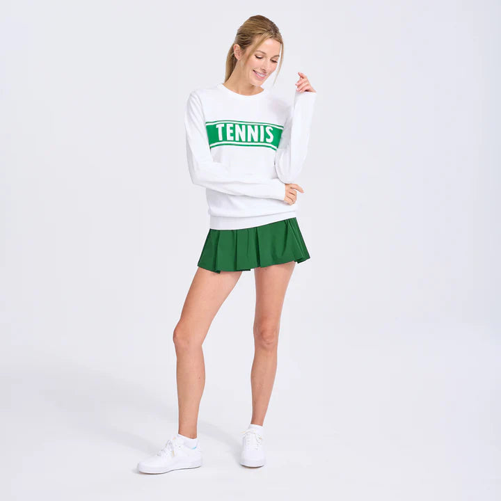 Ame & Lulu Club Sport Tennis Sweater Hooded Caped Shawl Collar