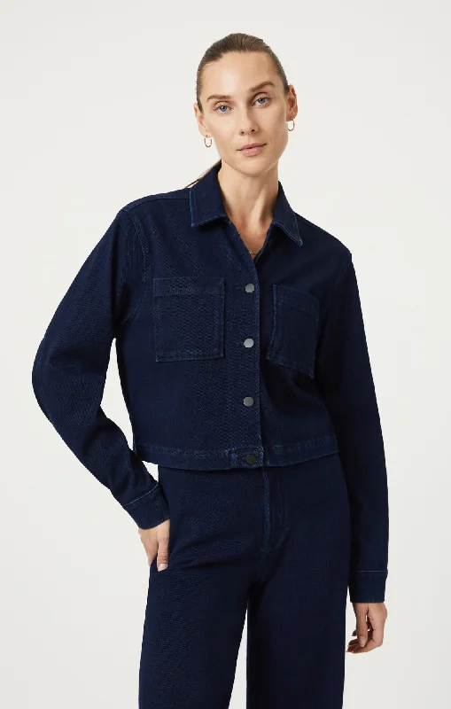 SHIRLEY JACKET IN DARK MOVE Oversized Jacket Tailored Jacket Straight Jacket