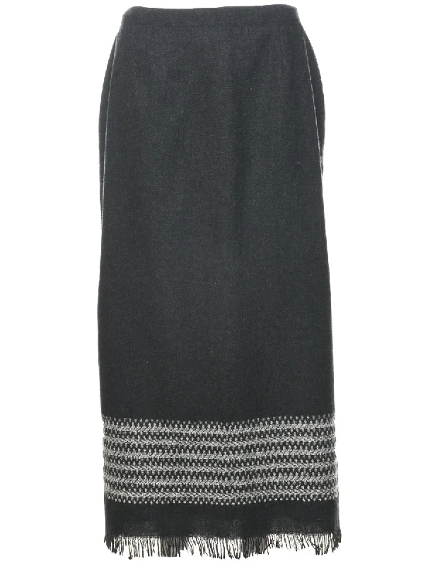 Pencil Shape Maxi Skirt - L athletic skirt fit