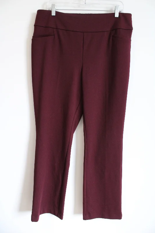 7th Avenue New York & Co. Maroon Pant | XL Comfortable Fleece Pants