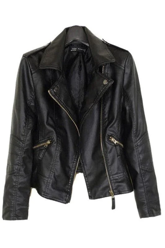 LEATHER SHORT JACKET Appliqued Jacket Beaded Jacket Sequined Jacket